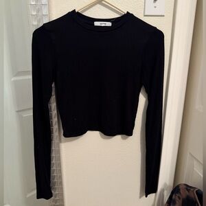 JOAH Brown Black Long Sleeve Crew Neck Size S/M